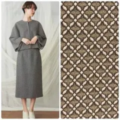 cardo fabrica 小紋柄ジャガード ロングスカート