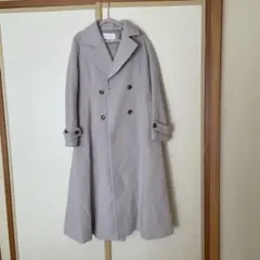 写真追加PROPORTION ビッグカラーダブルチェスターコート ライトグレー