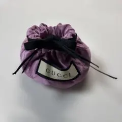 GUCCI キルティング 巾着袋 パープル ミニポーチのサムネイル