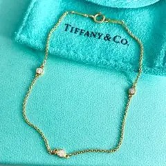 ティファニー 希少 3P ダイヤ YG バイザヤード ブレスレット XG11e