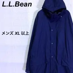 (春コーデ)エルエルビーン マウンテンジャケット 刺繍ロゴ 紺 XL