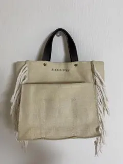 【大人気】ALEXIASTAMフリンジトートバッグ 3ポケット 仕切り マザーズ