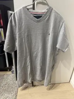 TOMMY HILFIGER グレー Vネック Tシャツ S