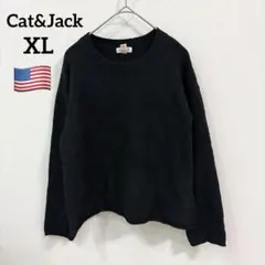 Cat&Jack キッズ セーター XL 14 150 160 黒 もこもこ