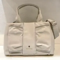 【美品】TOCCA HOLLY CANVAS トートバッグ　2way グレー