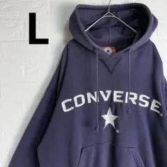 【フェードアウト】 90s CONVERSE コンバース デカロゴ パーカー