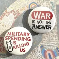 2000sヴィンテージ　アメリカ　メッセージ　缶バッジ　２個セット　ポストカード