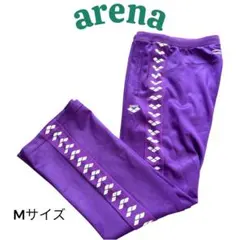 【希少カラー】arena アリーナ トラックパンツ M 紫 サイドライン ロゴ