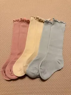 ベビー 靴下 ソックス 9~11cm ハイソックス 3点セット