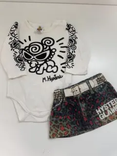 最終値下ヒスミニ　ロンパース　ボディスーツ　スカート　セット　80センチ