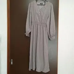 しまむら　長袖　ロングワンピース　完売品