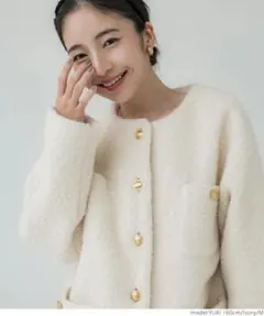 Mサイズcocaプードルボアノーカラーコート