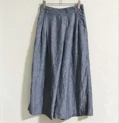 human woman リネンツイル　ラップワイドパンツ