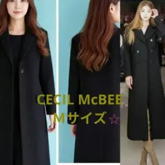 貴品 CECIL Mc BEE セシルマクビー ロング コート ブラック 可愛