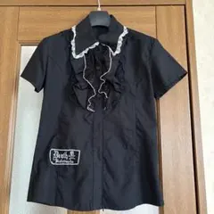 パンク系　スカルプリントシャツ