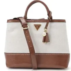 GUESS ショルダーバッグ ブラウン/ベージュ