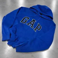 00s OLD GAP 短丈 パーカー デカロゴ Y2K グランジ 平成ギャル