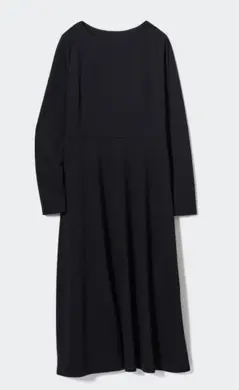 完売品 UNIQLO（ユニクロ） ポンチフレアワンピース ブラック XSサイズ