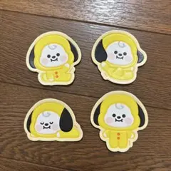新品☆BT21 CHIMMY レザー ステッカー 4枚セット