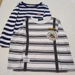 Kladskap/アンパンマンショップ　長袖ボーダーTシャツ110cm 2枚