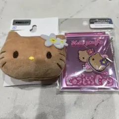 ハローキティ　しまむら　マスコットリボンキティ　ミニミラー