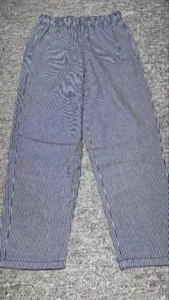 GU ストライプ ワイドパンツ