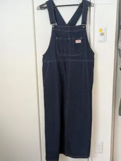 ダークデニム サロペット ロング丈