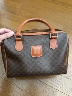 CELINE ハンドバッグ ミニボストン マカダム トリオンフ レザー - メルカリ