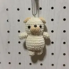 パグのあみぐるみキーホルダー