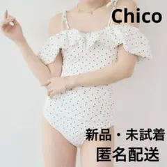 who's who Chico ワンピース水着【新品】 who's who Chico - chico チコ 水着 取り外しスリーブBACK開き
