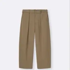 GU L バレルレッグスラックス　ベージュ　キャメル　メンズ