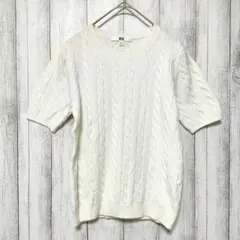 UNIQLO ユニクロ (S)　ケーブルクルーネックセーター