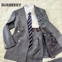 未使用級 バーバリーズ 高級スーツ セットアップ ダブル ホースロゴメタルボタン