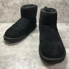 ✨美品✨UGG ムートンブーツ ショート リボン スワロフスキー 23 黒