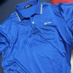 スリクソンSrixon 青 ストライプ ポロシャツLL