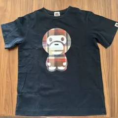 BAPE KIDS BABY MILO チェック柄Tシャツ日本製140cm正規品のサムネイル