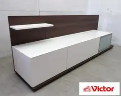 美品■ビクターインテリア■AV LIVING L■ホワイト×杢目■テレビボード 美品□ビクターインテリア□AV LIVING L□ホワイト×杢目□テレビボード