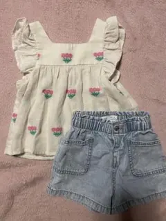 ZARA ブラウス　花柄　デニム　パンツ　ズボン　短パン　ショーパン　まとめ売り