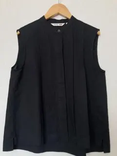ユニクロ　リネンブレンドノースリーブブラウス　ブラック　Sサイズ