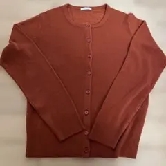 GU オレンジ ニットカーディガン Mサイズ