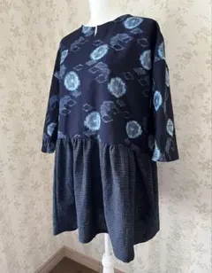 t.b センソユニコ ハイネック 半袖トップス 透かしレース刺繍 黒