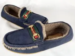 ◆プロ洗浄済◆ グッチ GUCCI スエード ムートン ホースビット ローファーのサムネイル
