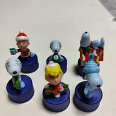 スヌーピー クリスマス フィギュアセット6体 ペプシコーラの景品