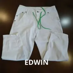EDWIN　ホワイト デニムパンツ ドローコード付きのサムネイル