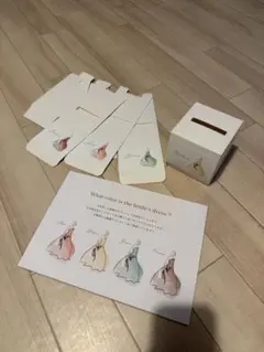 ウェディング ドレス色当て 投票ボックス セット