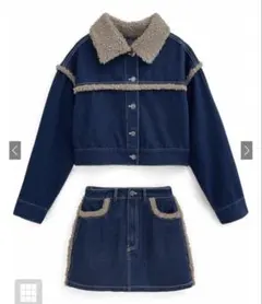 GRL ボアデニムジャケット ミニスカート セットアップ