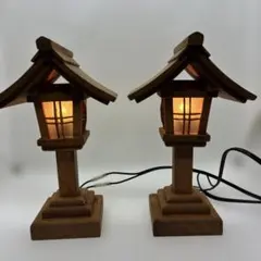 神具 木製春日灯篭（ケヤキ材） 2本立 電装式③ - メルカリ