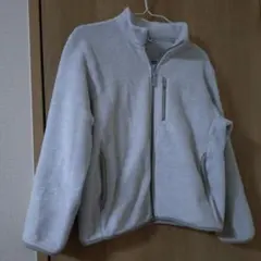 グレー フリースジャケット フルジップ
