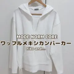 MODE NORM CORE ワッフルメキシカンパーカー ホワイト