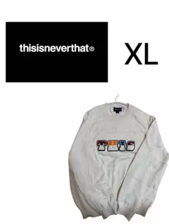 thisisneverthatクリーム色ニットセーター